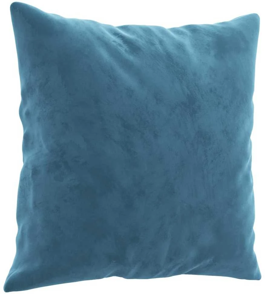 Trivietė sofa su pagalvėlėmis, mėlynos spalvos, 180cm, aksomas