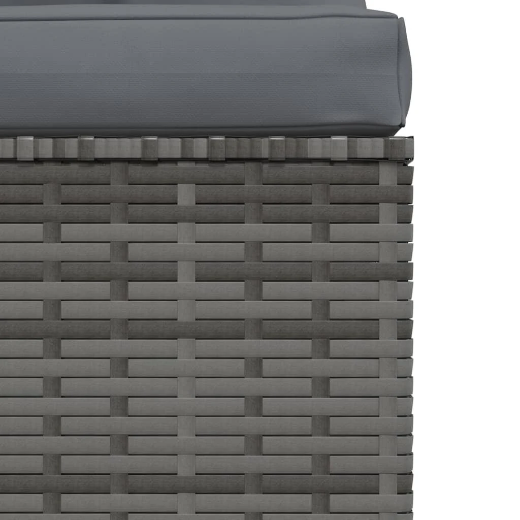 Lauko baldų komplektas Trivietė sofa su pagalvėlėmis, pilkos spalvos, poliratanas