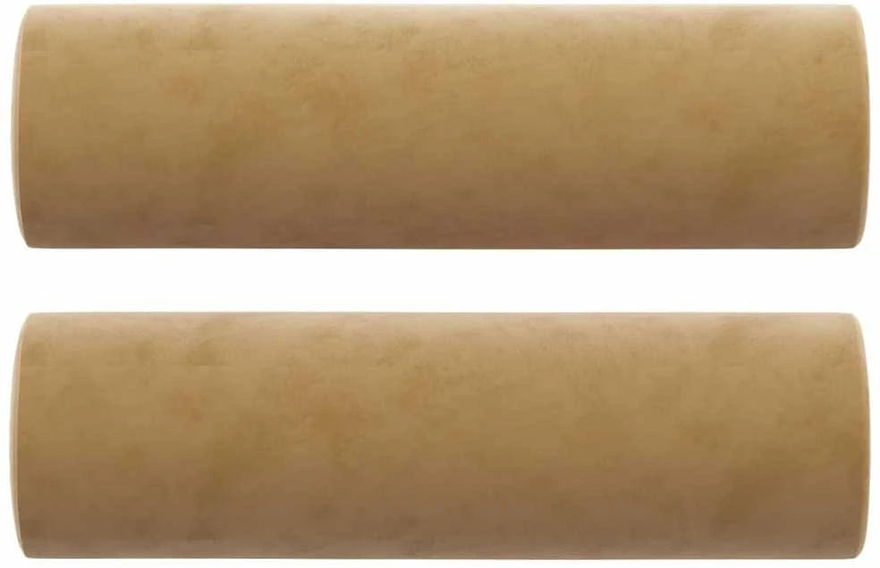 Trivietė sofa su pagalvėlėmis, rudos spalvos, 180cm, aksomas
