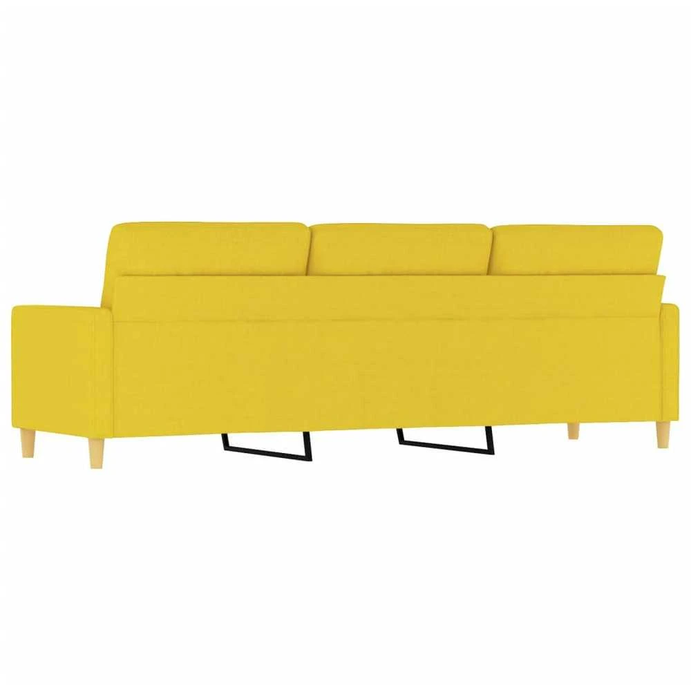 Trivietė sofa, šviesiai geltonos spalvos, 180cm, audinys