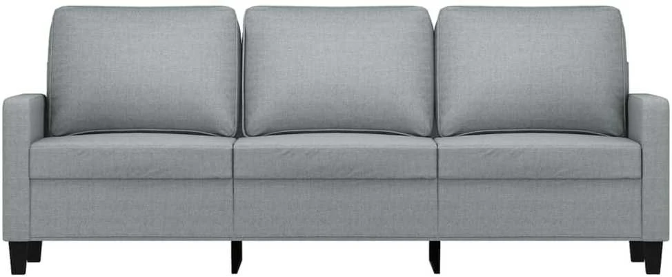 Trivietė sofa, šviesiai pilkos spalvos, 180cm, audinys