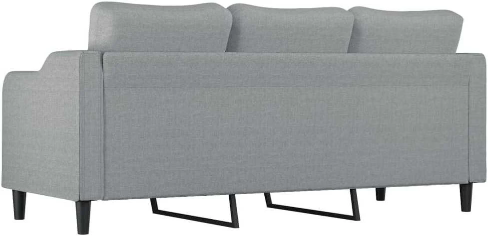 Trivietė sofa, šviesiai pilkos spalvos, 180cm, audinys