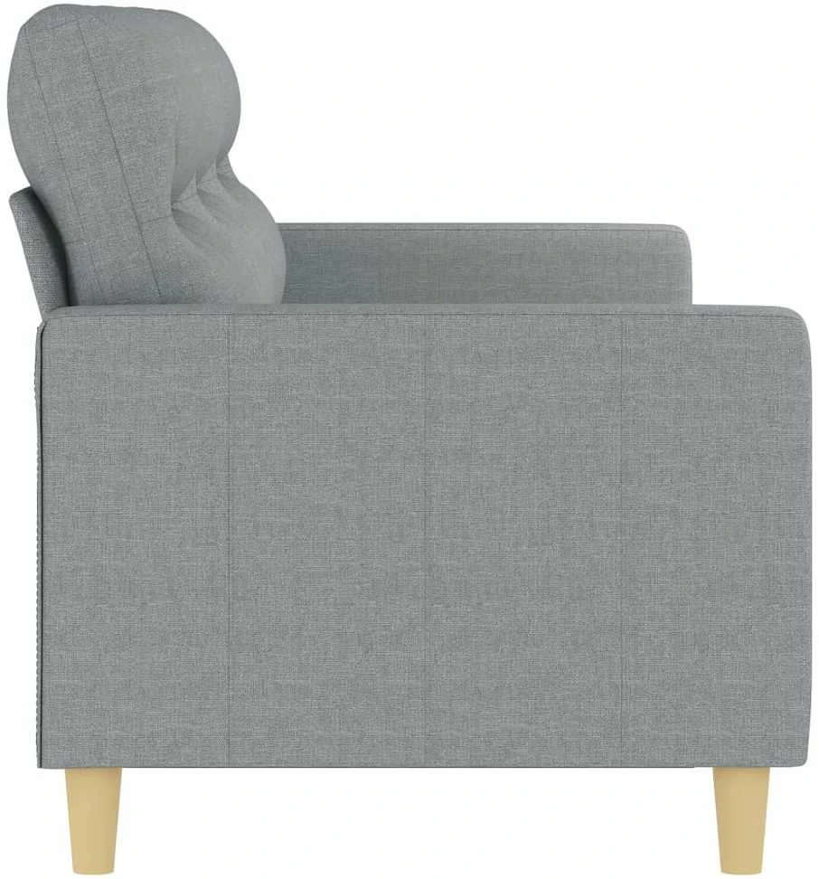 Trivietė sofa, šviesiai pilkos spalvos, 180cm, audinys