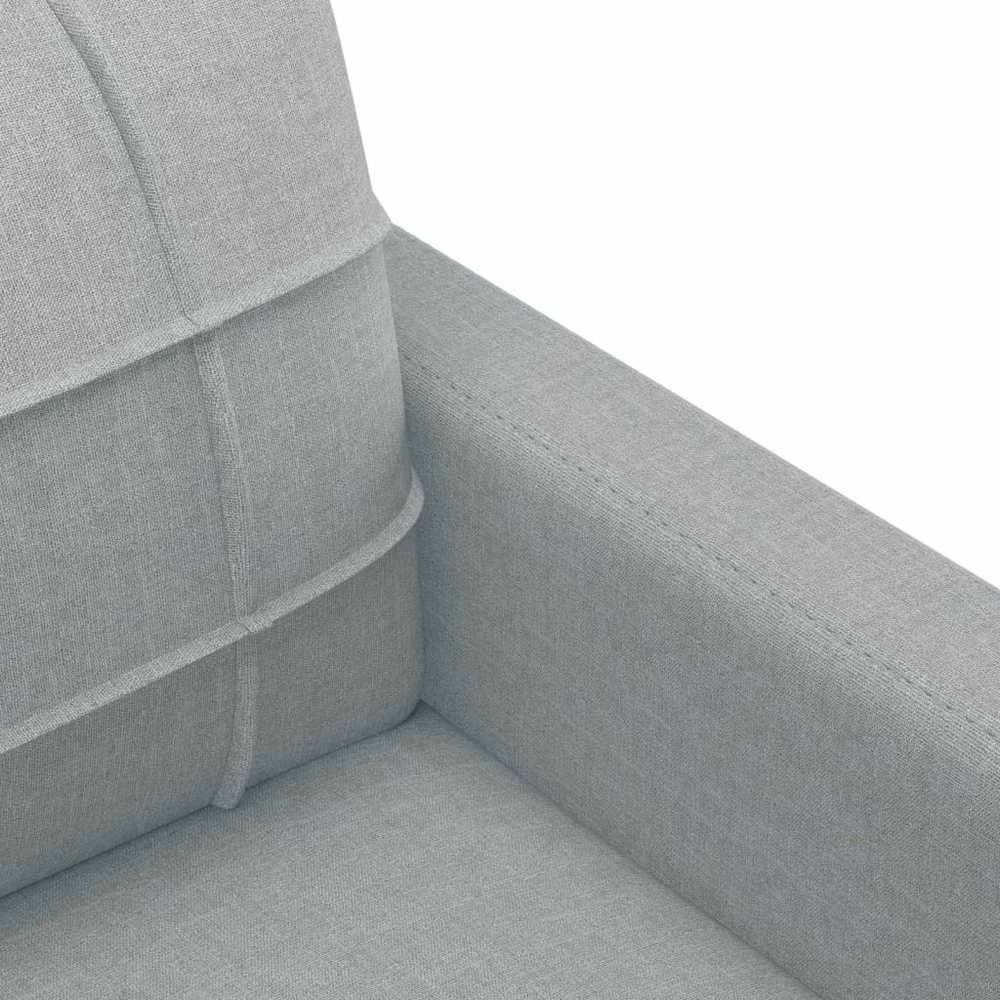 Trivietė sofa, šviesiai pilkos spalvos, 180cm, audinys