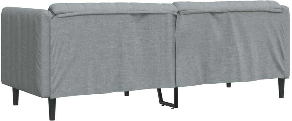 Trivietė sofa, šviesiai pilkos spalvos, audinys