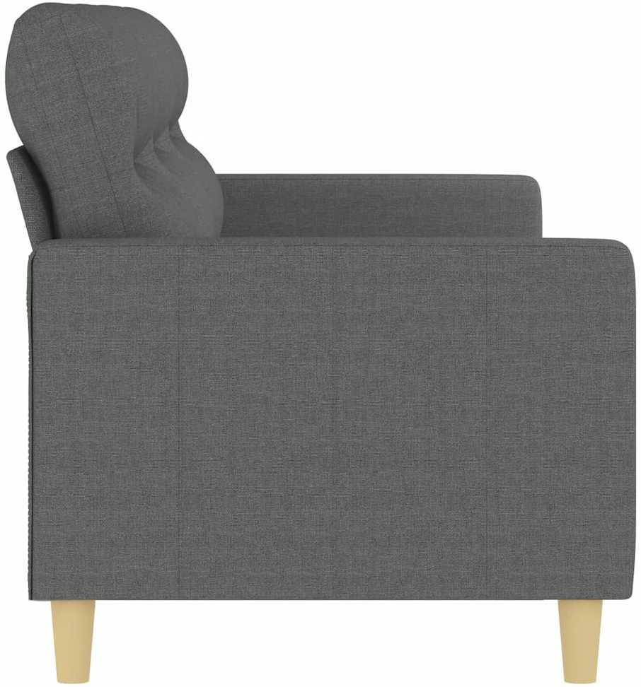 Trivietė sofa, tamsiai pilkos spalvos, 180cm, audinys