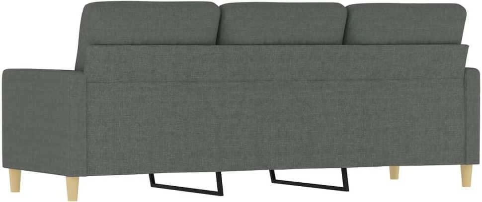 Trivietė sofa, tamsiai pilkos spalvos, 180cm, audinys