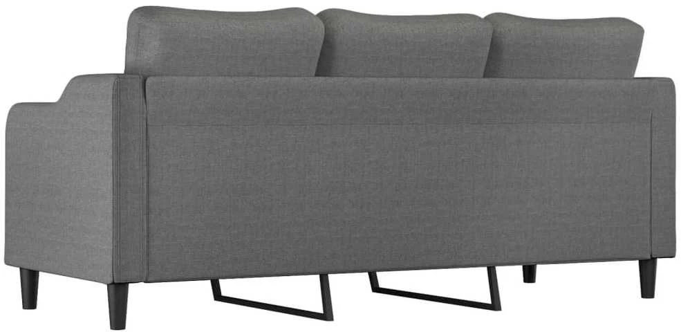 Trivietė sofa, tamsiai pilkos spalvos, 180cm, audinys