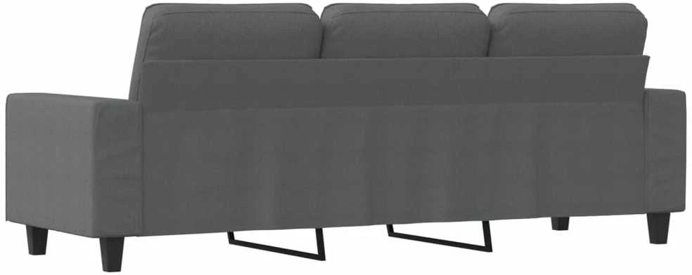 Trivietė sofa, tamsiai pilkos spalvos, 180cm, audinys