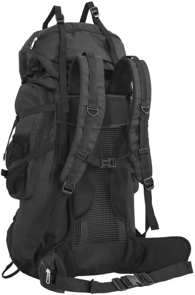 Turistinė kuprinė, juoda, 100L, oksfordo audinys