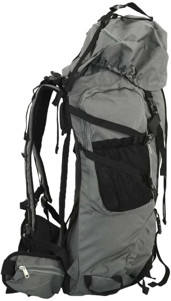 Turistinė kuprinė, pilka, 60L, oksfordo audinys