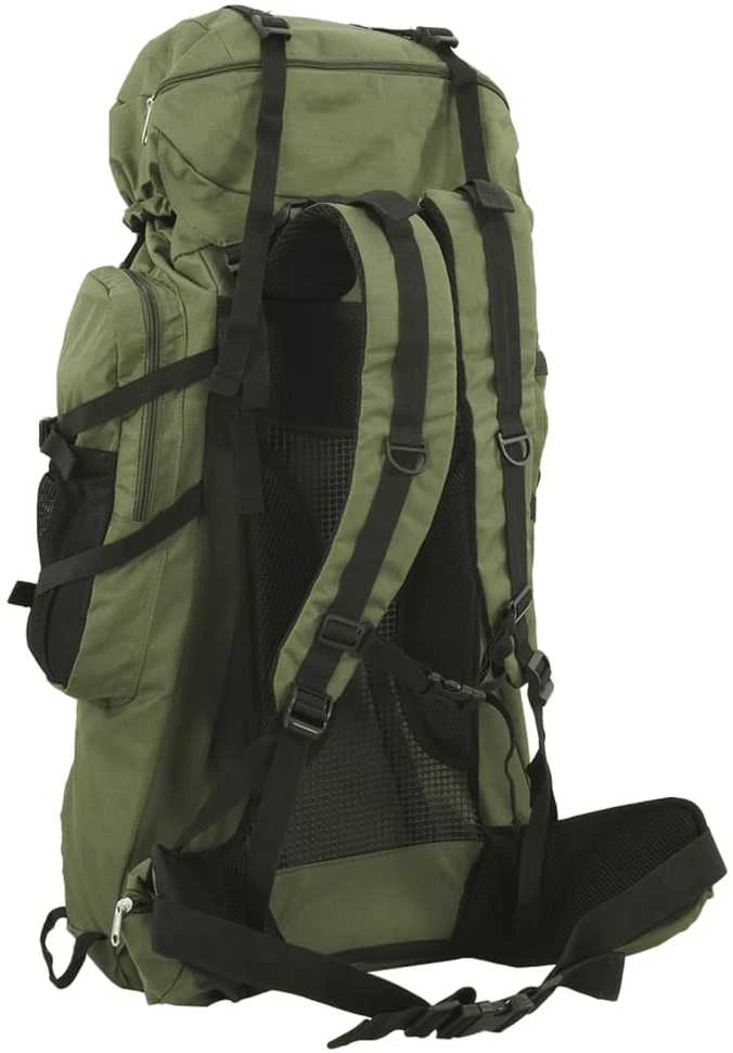 Turistinė kuprinė, uniformnė žalia, 60L, oksfordo audinys