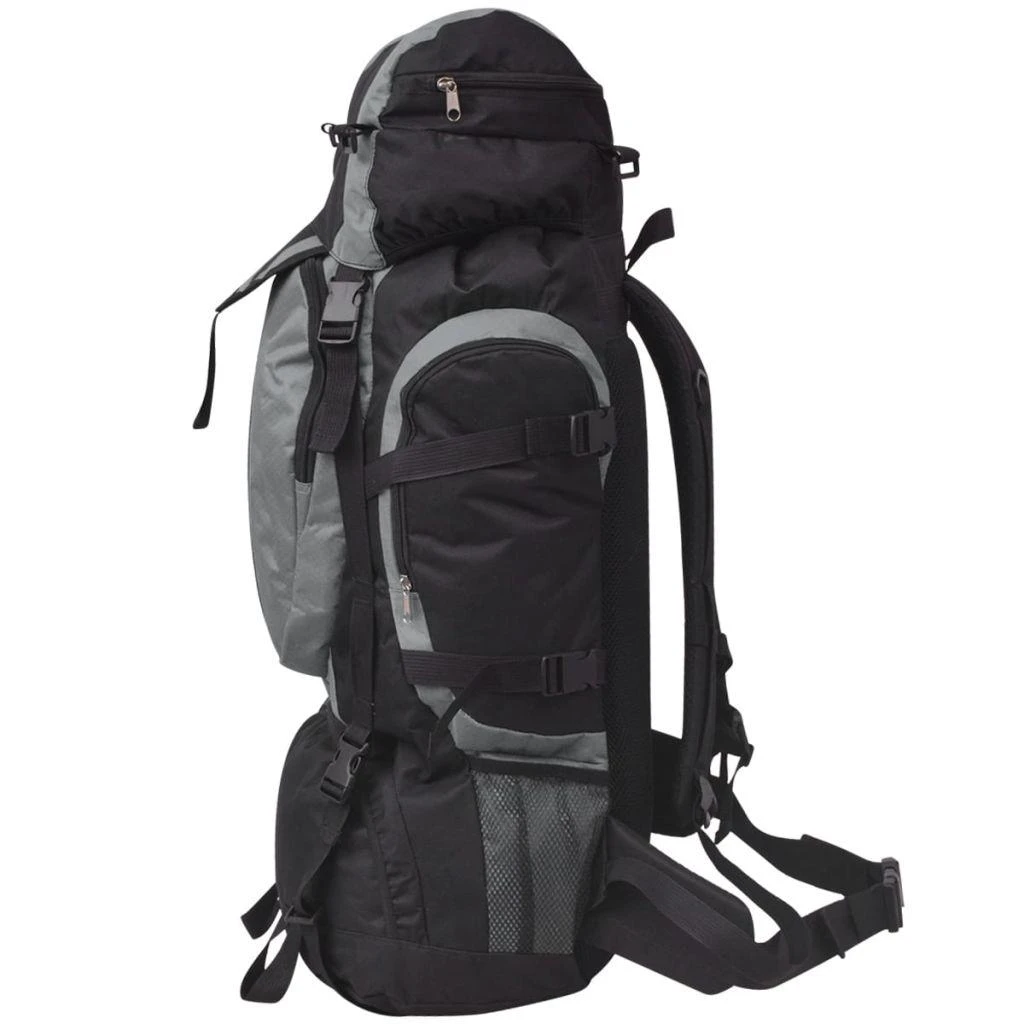 Turistinė kuprinė, XXL, 75 l, juoda/pilka