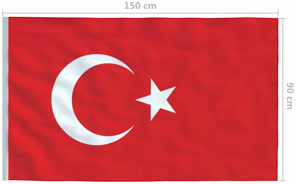 Turkijos vėliava, 90x150cm
