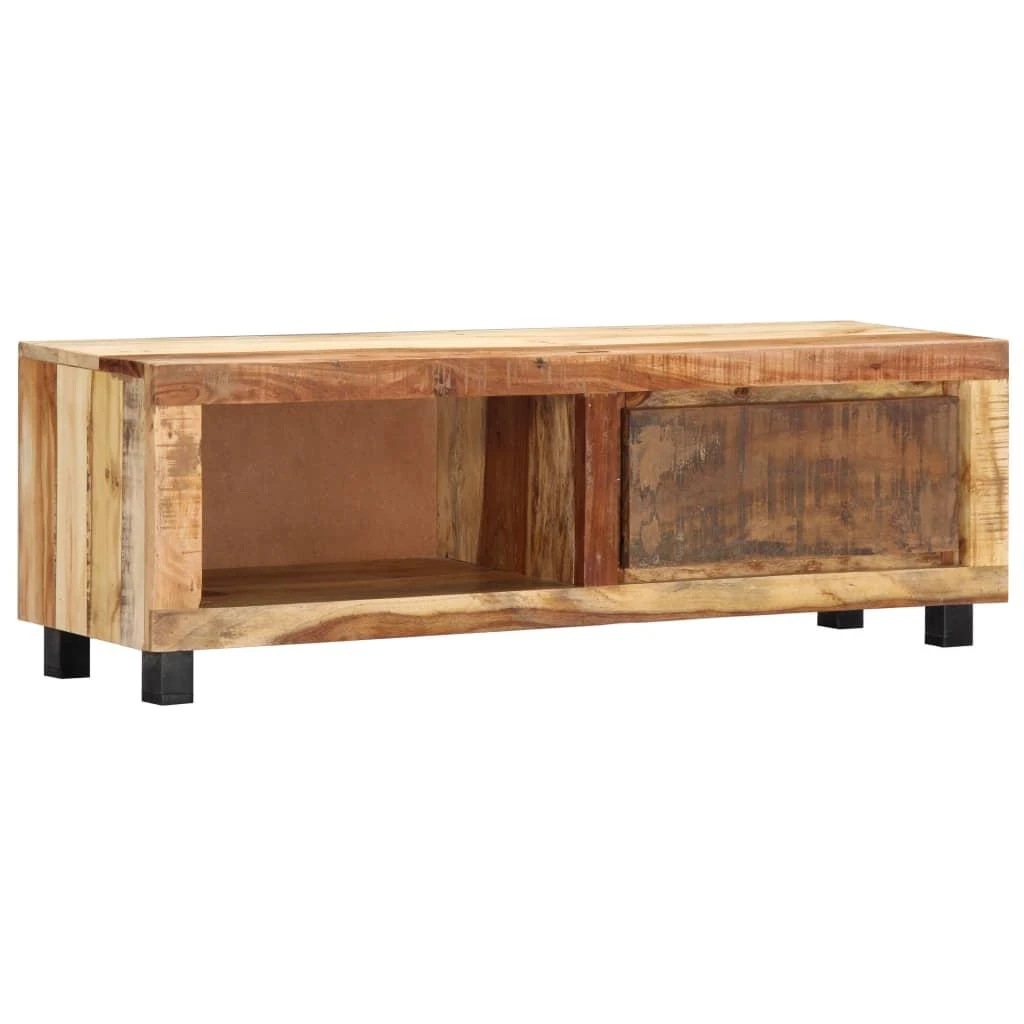 TV staliukas TV spintelė, 100x30x33cm, perdirbtos medienos masyvas