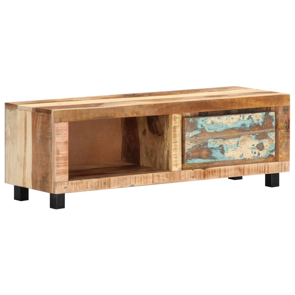 TV staliukas TV spintelė, 100x30x33cm, perdirbtos medienos masyvas