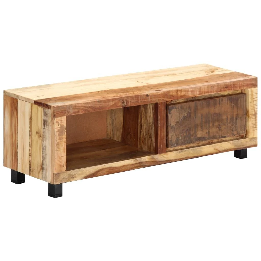 TV staliukas TV spintelė, 100x30x33cm, perdirbtos medienos masyvas