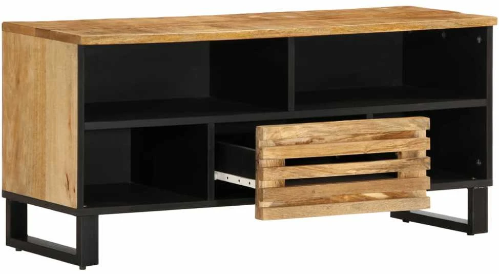 TV spintelė, 100x34x46cm, neapdorotos mango medienos masyvas