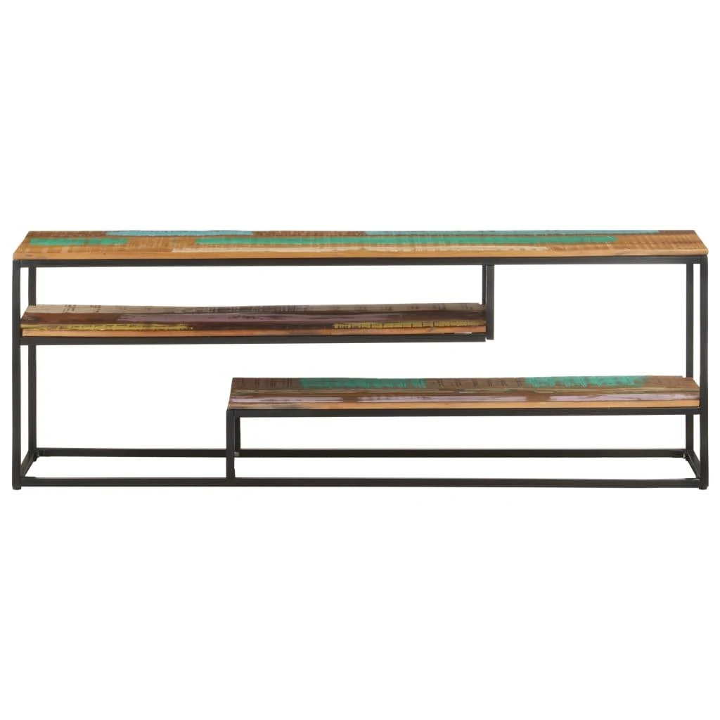 TV staliukas TV spintelė, 130x30x45 cm, perdirbtos medienos masyvas