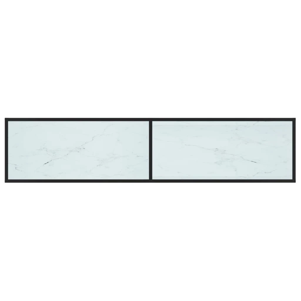TV staliukas TV spintelė, balta marmuro, 180x40x40,5cm, grūdintas stiklas