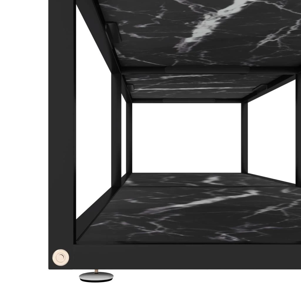 TV staliukas Televizoriaus spintelė, juodo marmuro, 180x40x40,5cm, stiklas