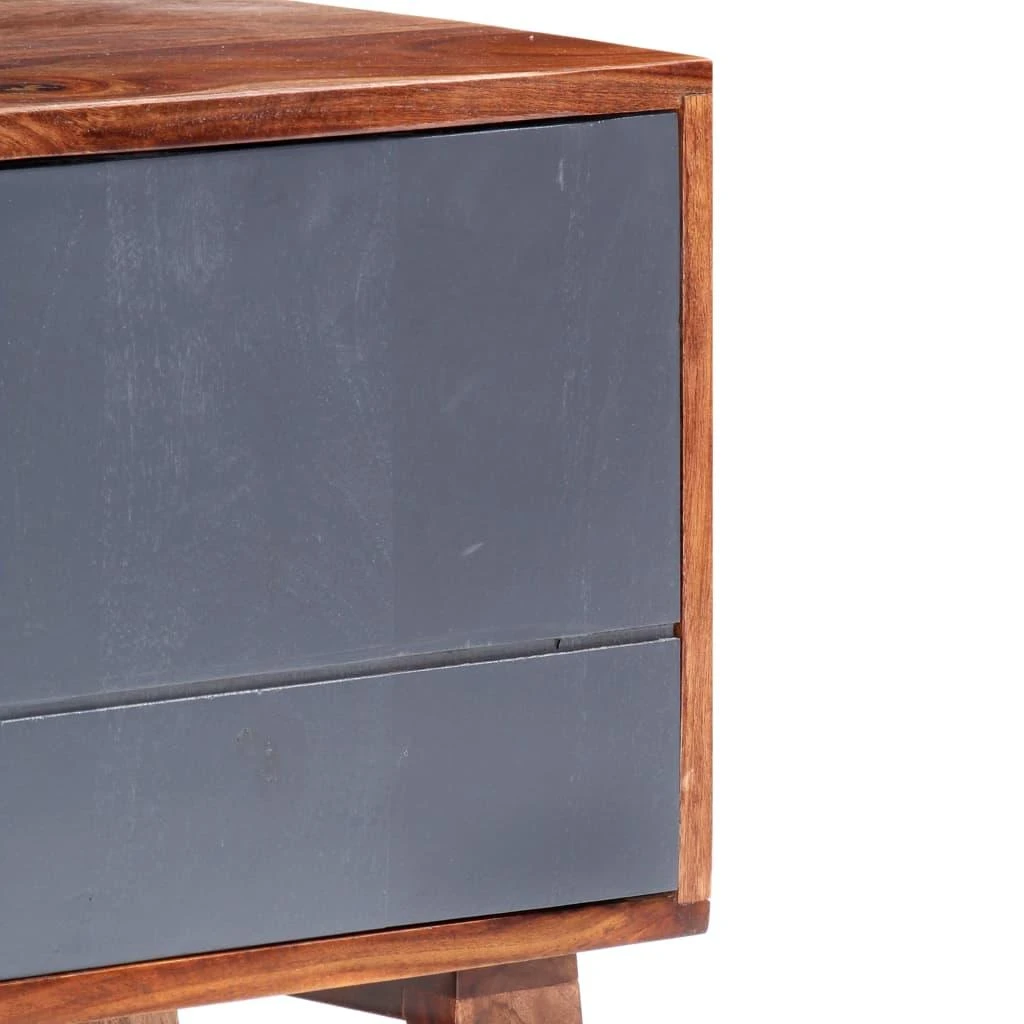 TV staliukas Televizoriaus spintelė, pilka, 140x30x45cm, medienos masyvas