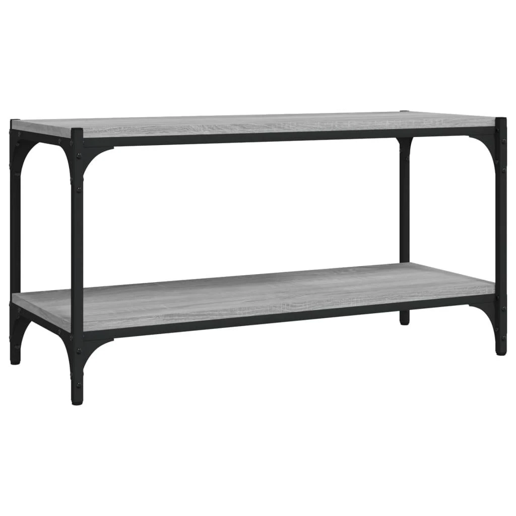 TV staliukas TV spintelė, pilka ąžuolo, 80x33x41cm, mediena ir plienas