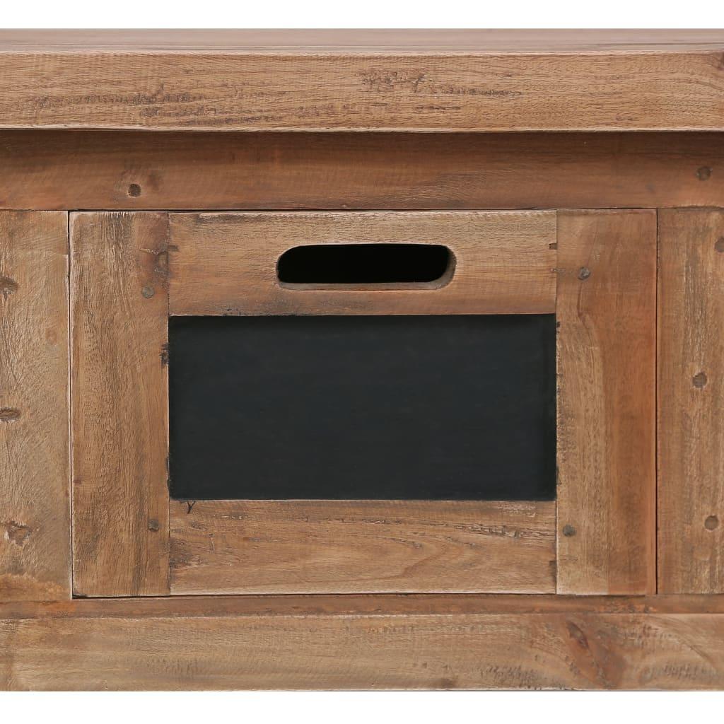 TV staliukas TV spintelė su 3 stalčiais, 120x30x40cm, raudonmedžio masyvas
