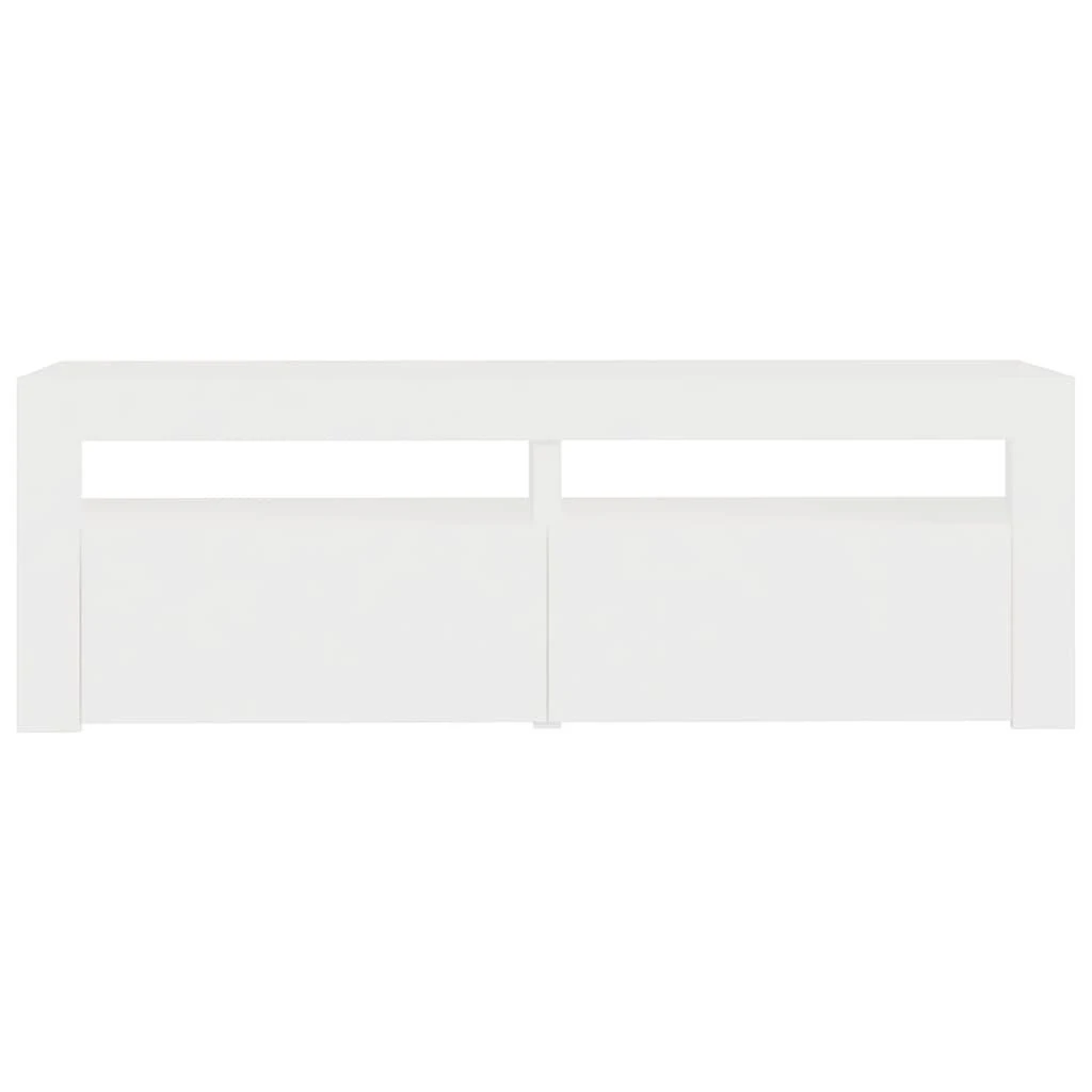 TV staliukas TV spintelė su LED apšvietimu, balta spalva, 120x35x40 cm
