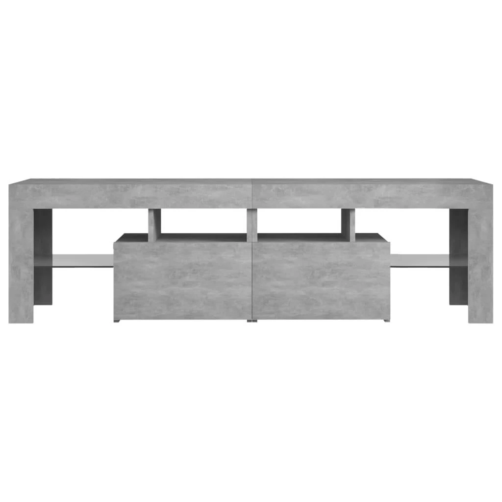 TV staliukas Televizoriaus spintelė su LED, betono pilka, 140x36,5x40cm