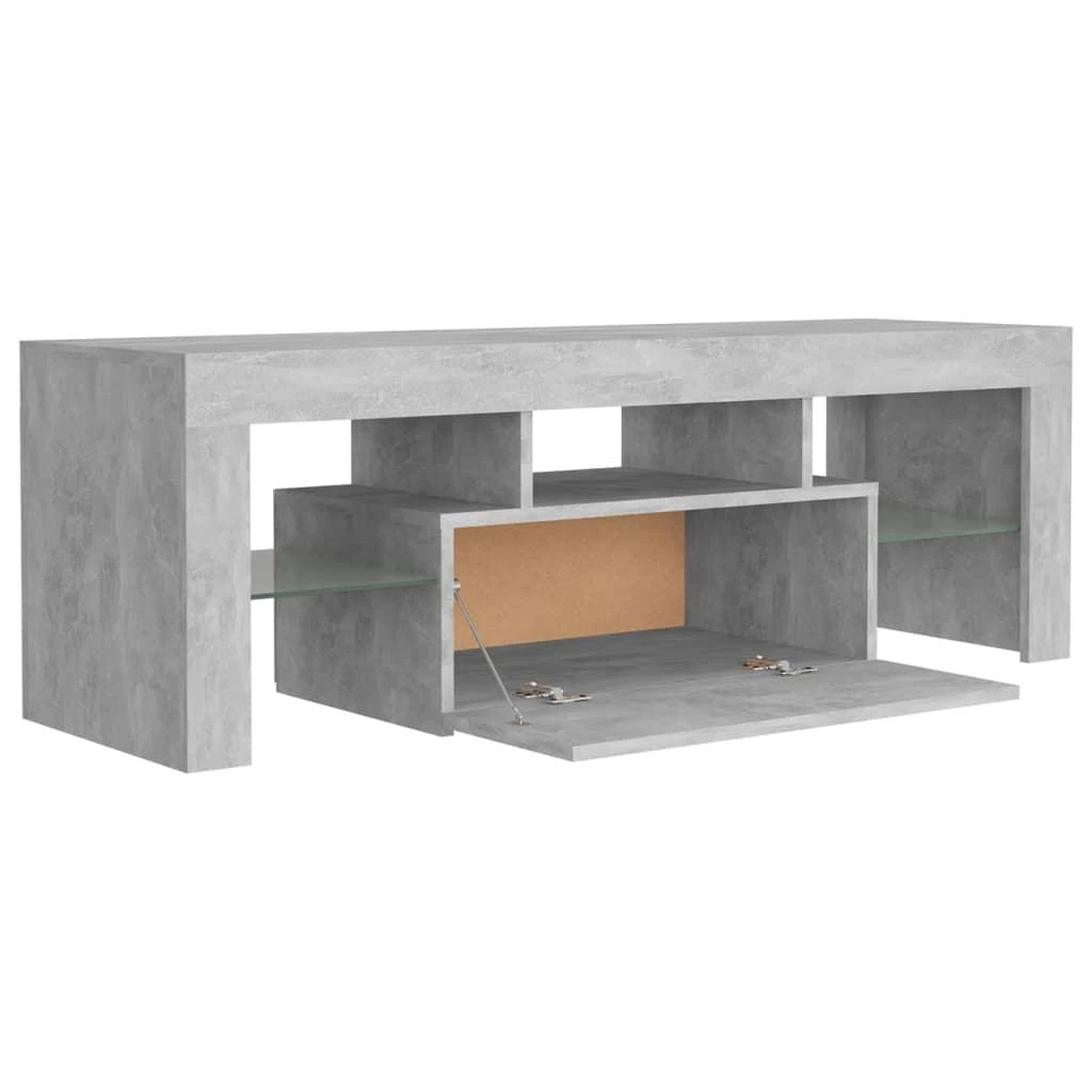 TV staliukas TV spintelė su LED apšvietimu, betono pilka, 120x35x40cm
