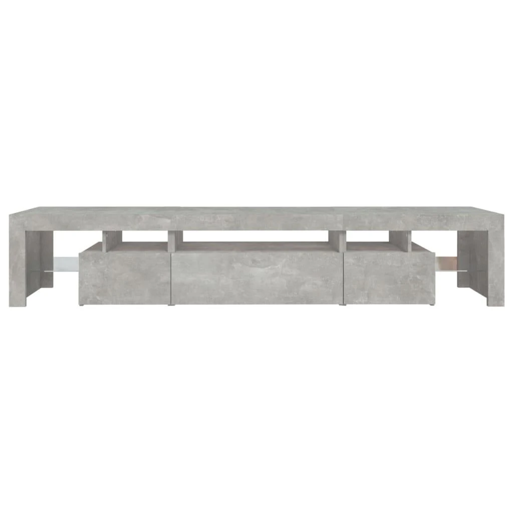 TV staliukas TV spintelė su LED apšvietimu, betono pilka, 215x36,5x40cm