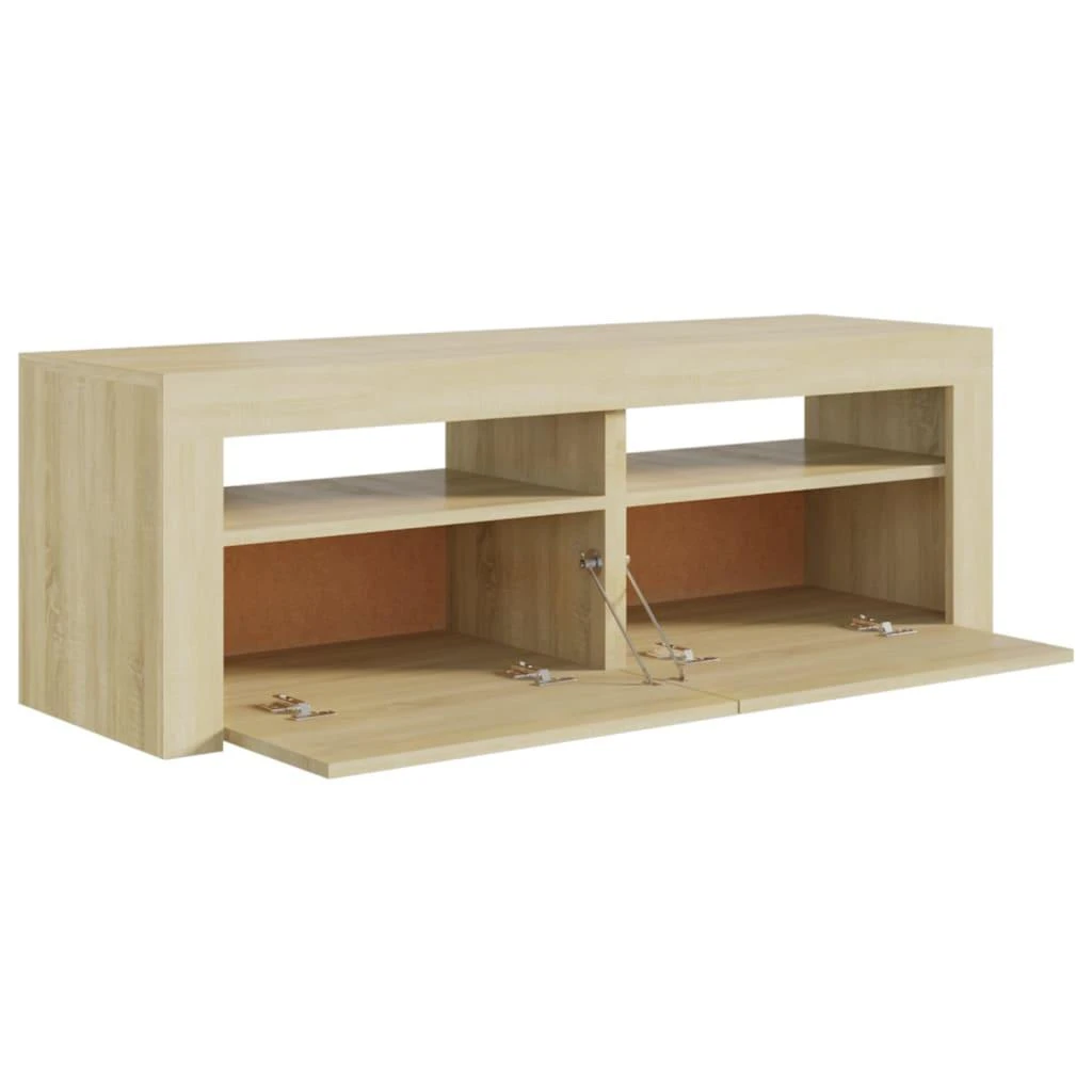 TV staliukas TV spintelė su LED, sonoma ąžuolo, 120x35x40 cm