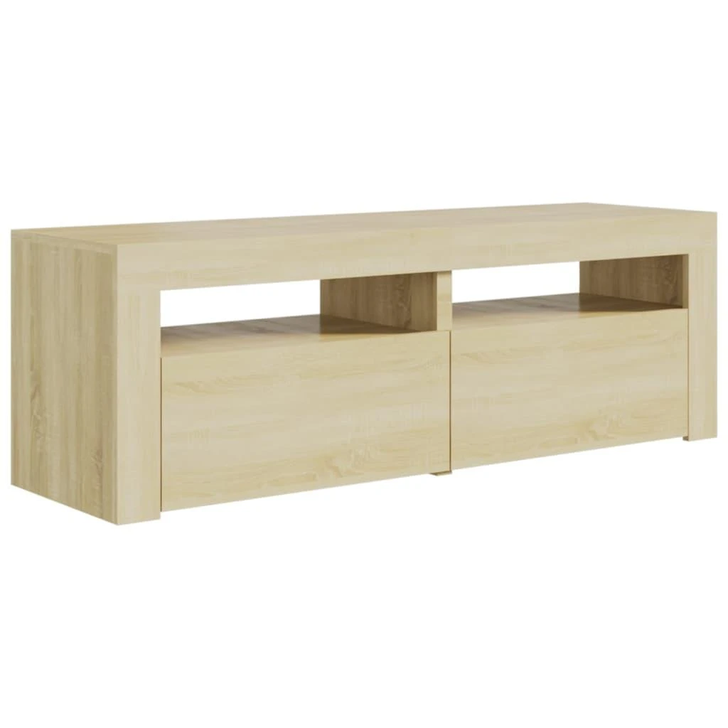 TV staliukas TV spintelė su LED, sonoma ąžuolo, 120x35x40 cm