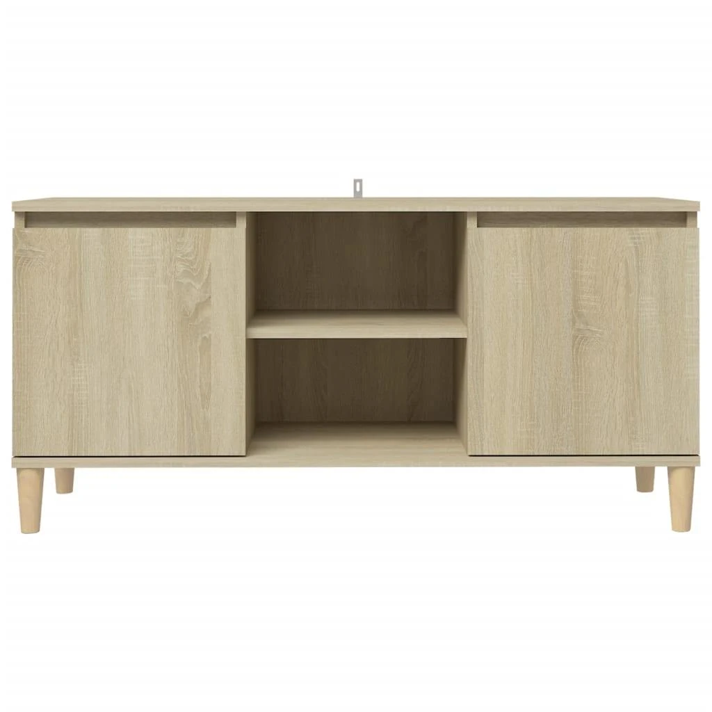 TV staliukas TV spintelė su medinėmis kojelėmis, ąžuolo, 103,5x35x50cm