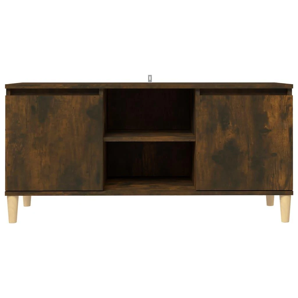 TV staliukas TV spintelė su medinėmis kojelėmis, ąžuolo, 103,5x35x50cm