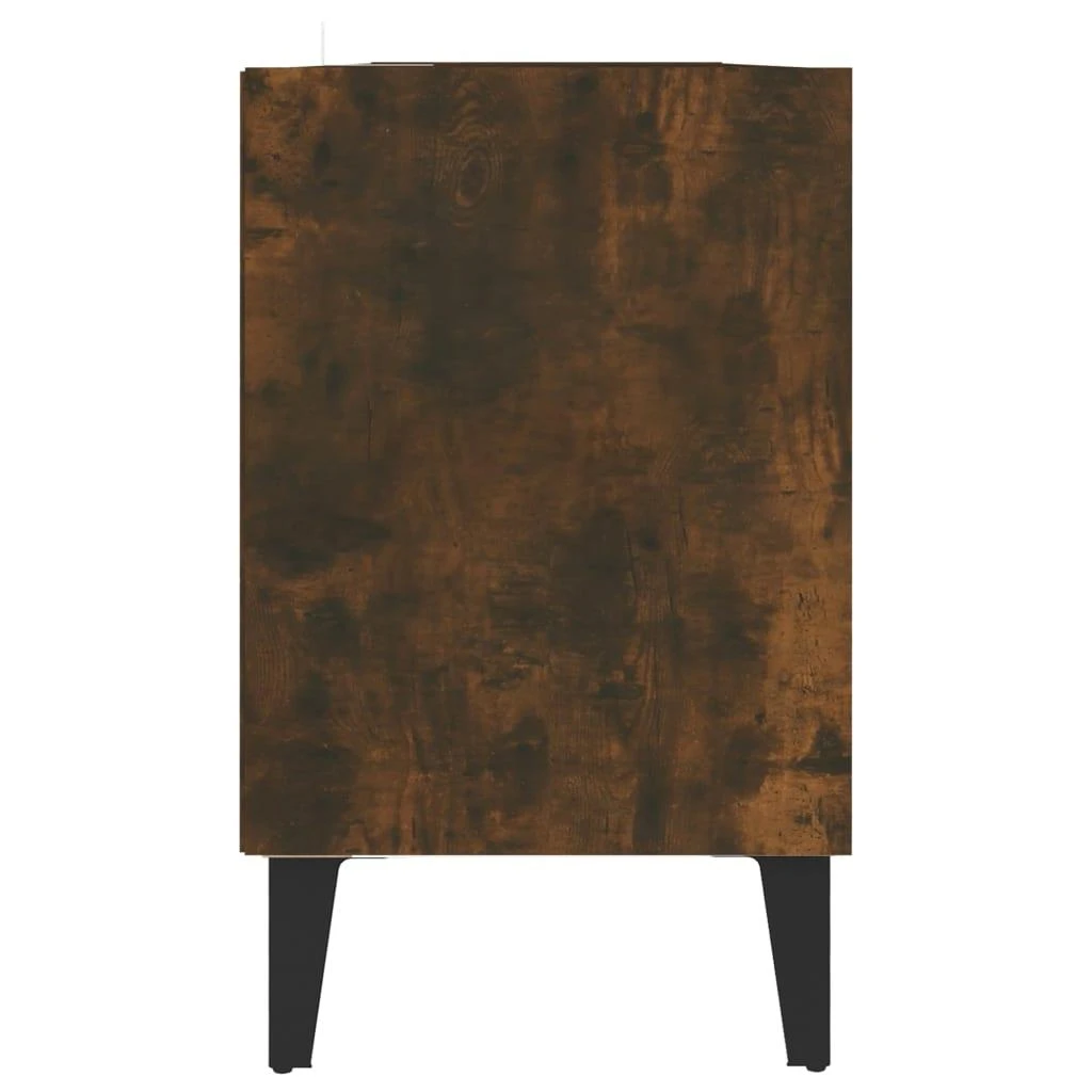 TV staliukas TV spintelė su metalinėmis kojomis, dūminė, 103,5x30x50cm