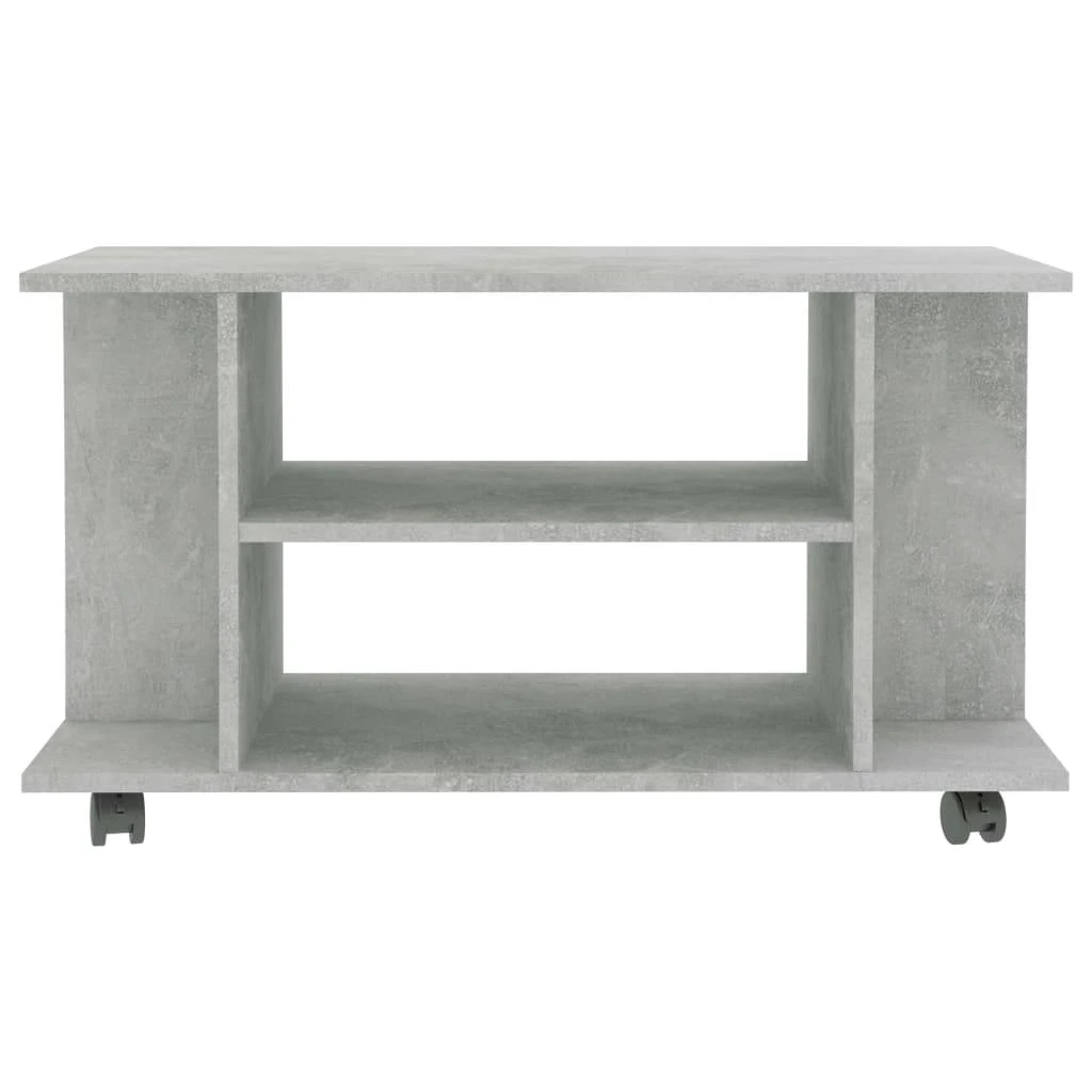 TV staliukas TV spintelė su ratukais, betono pilkos sp., 80x40x45cm, mediena