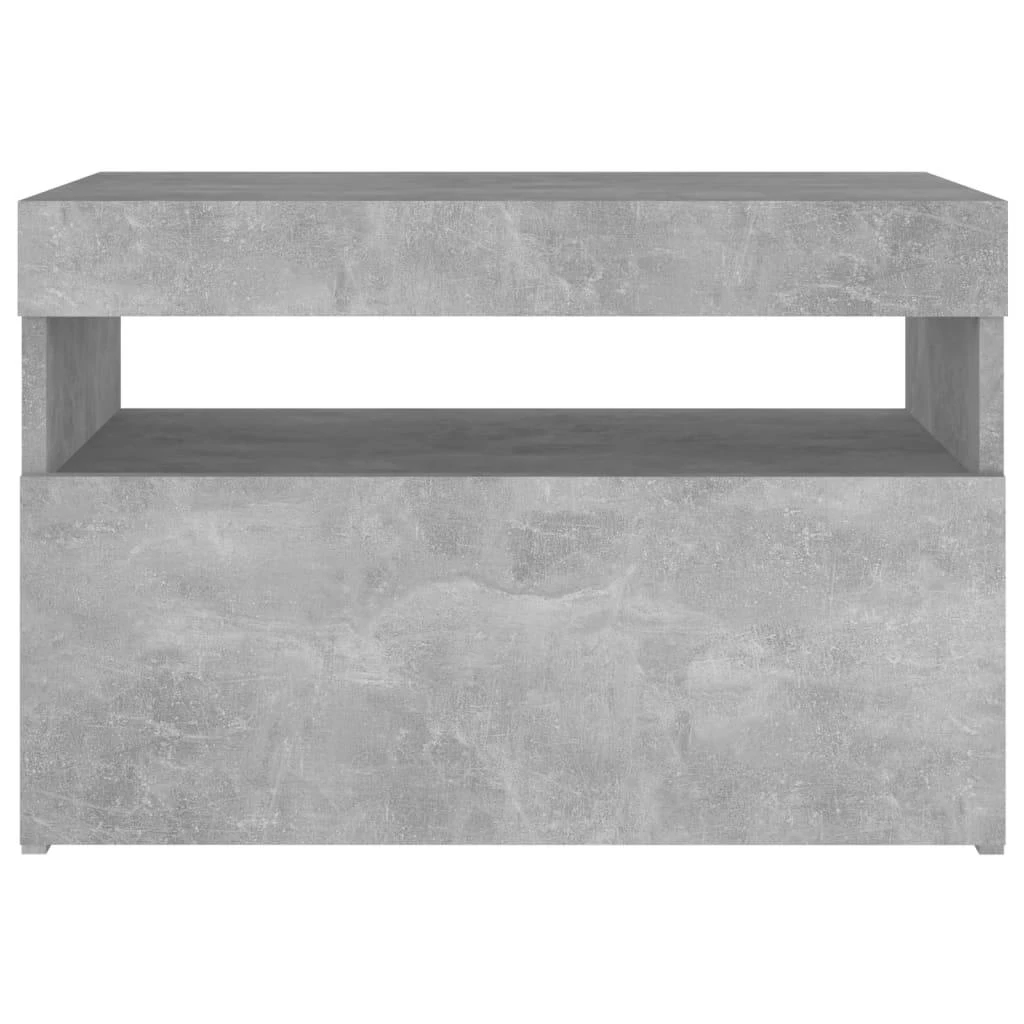 TV staliukas TV spintelės su LED apšvietimu, 2vnt., pilkos, 60x35x40cm