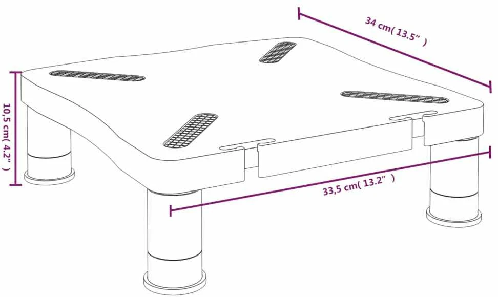TV staliukas Monitoriaus stovas, juodos spalvos, 33,5x34x10,5cm