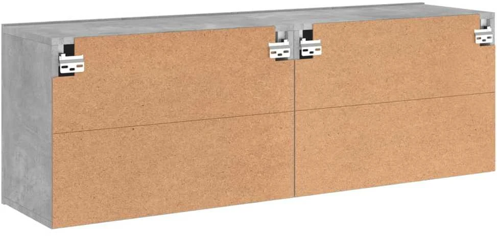 TV staliukas Prie sienos montuojamos TV spintelės, 2vnt., betono, 60x30x41cm