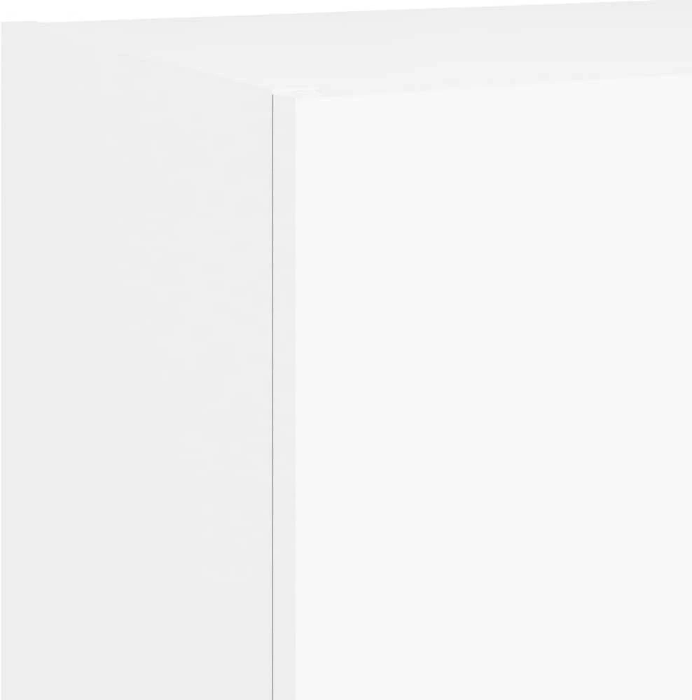 TV staliukas Sieninė TV sekcija su LED, 5 dalių, balta, apdirbta mediena