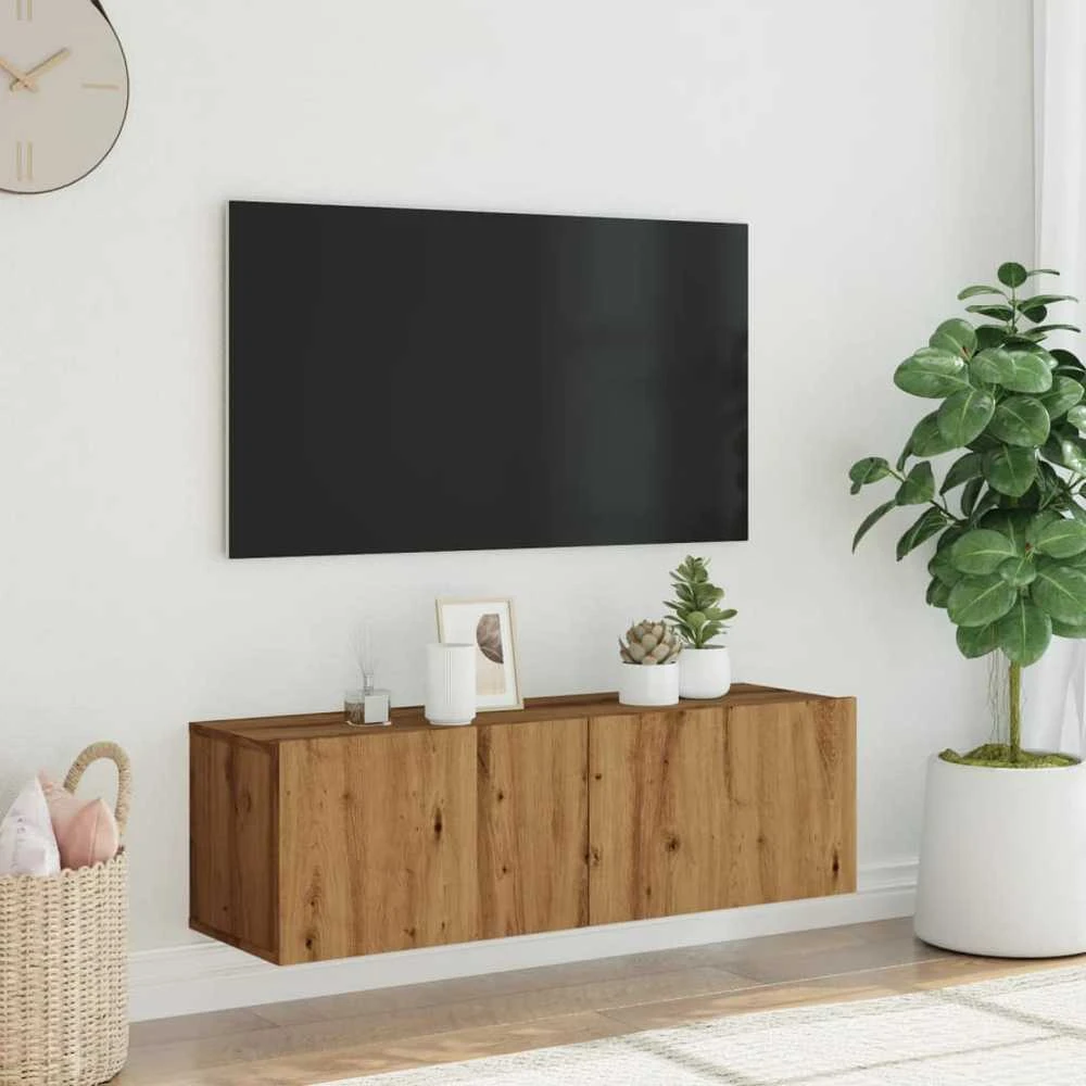 TV staliukas Sieninė TV spintelė, artisano, 100x30x30cm, apdirbta mediena