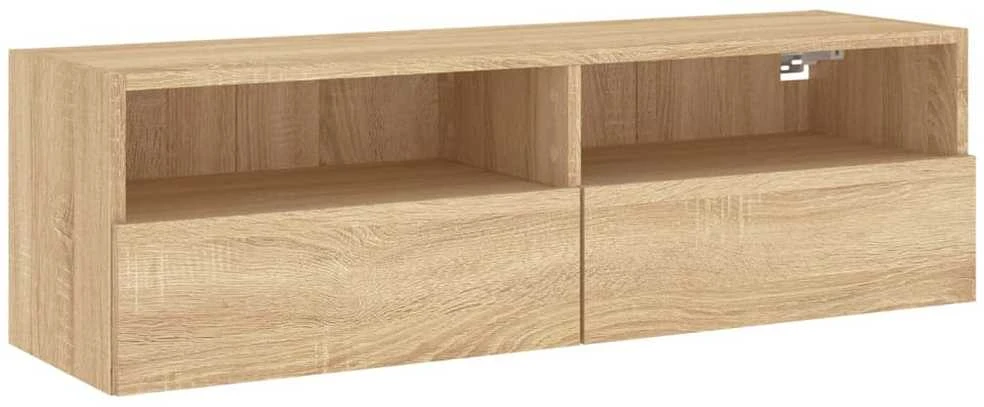TV staliukas Sieninė TV spintelė, ąžuolo, 100x30x30cm, apdirbta mediena