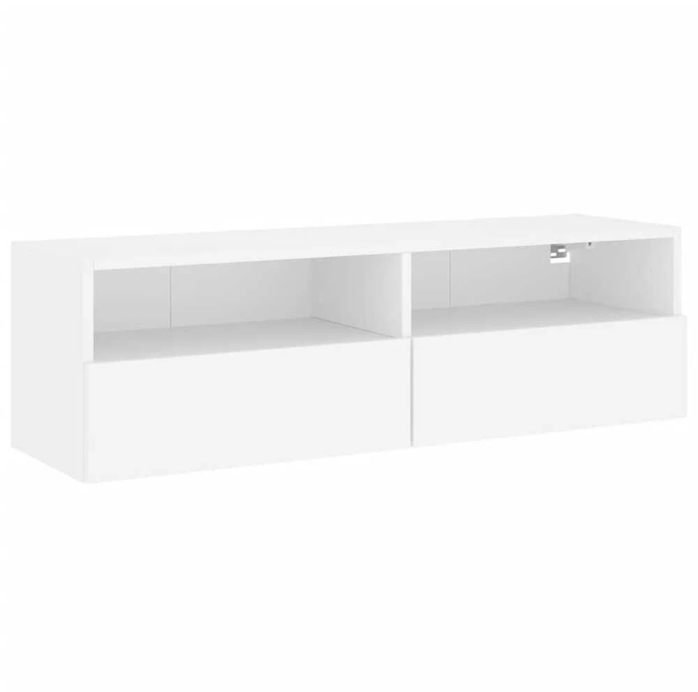 TV staliukas Sieninė TV spintelė, balta, 100x30x30cm, apdirbta mediena
