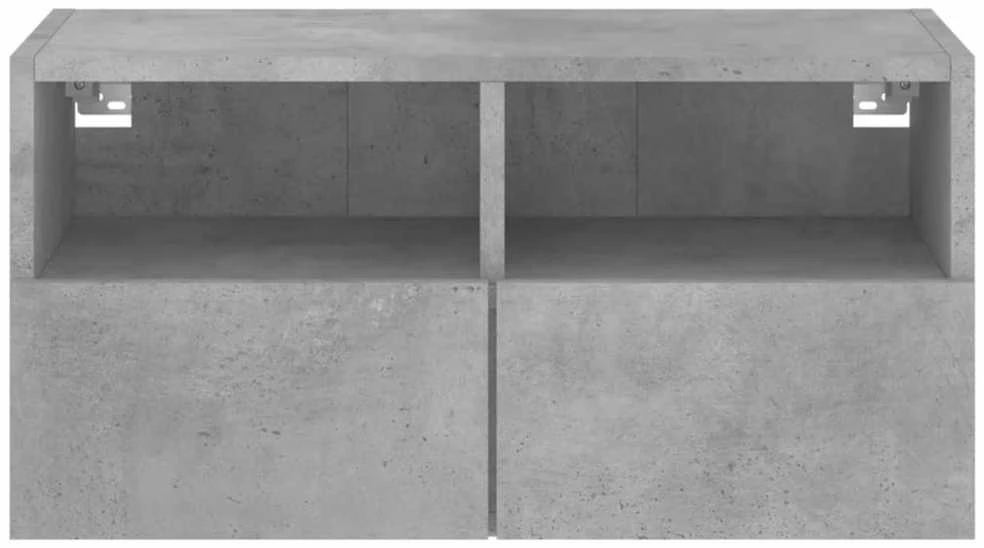 TV staliukas Sieninė TV spintelė, betono pilka, 60x30x30cm, apdirbta mediena