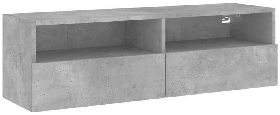 TV staliukas Sieninė TV spintelė, betono pilka, 100x30x30cm, mediena
