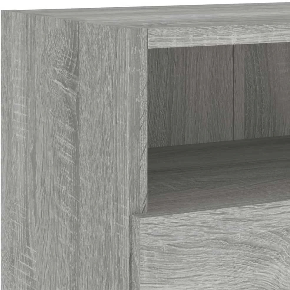 TV staliukas Sieninė TV spintelė, pilka ąžuolo, 100x30x30cm, mediena