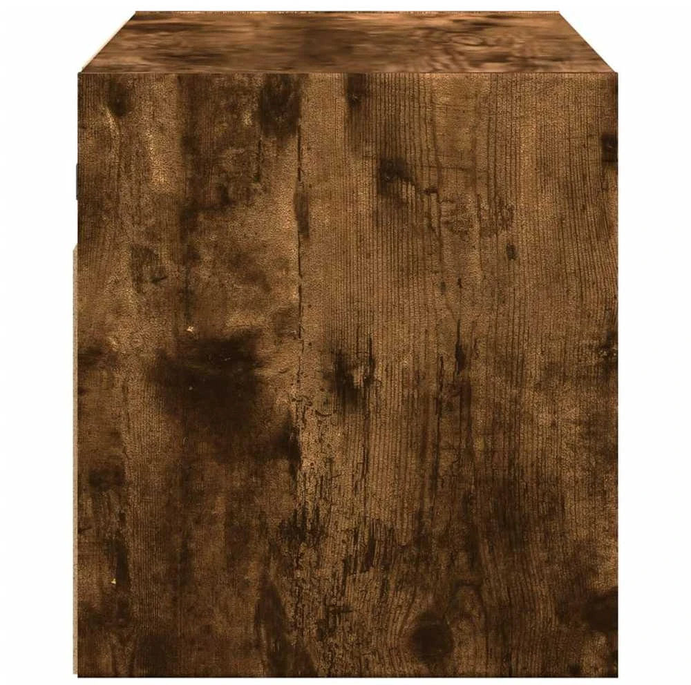 TV staliukas Sieninė TV spintelė su LED lemputėmis, dūminė, 80x31x35cm