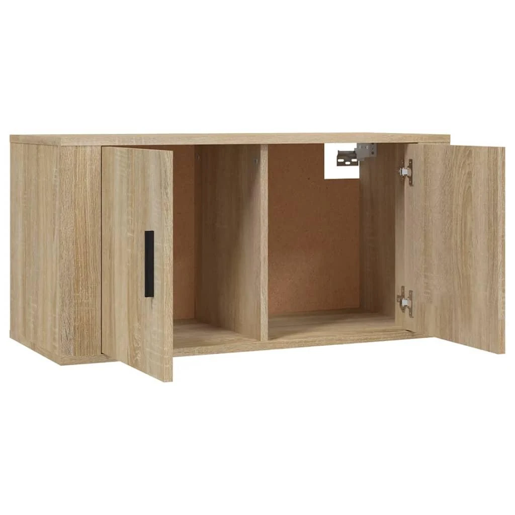 TV staliukas Sieninės televizoriaus spintelės, 2vnt., ąžuolo, 80x34,5x40cm